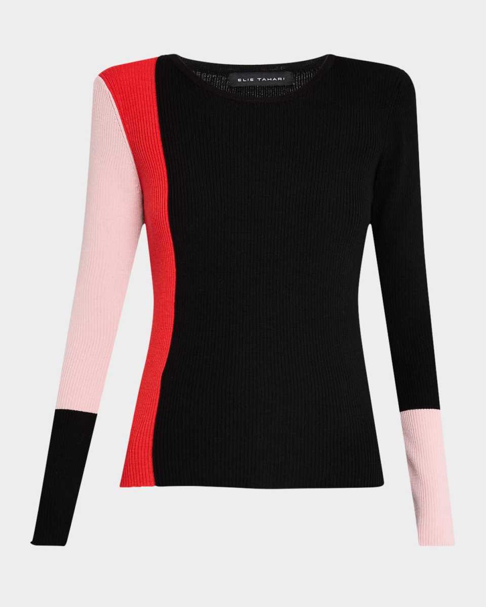 The Marolo Ribbed Colorblock Sweater